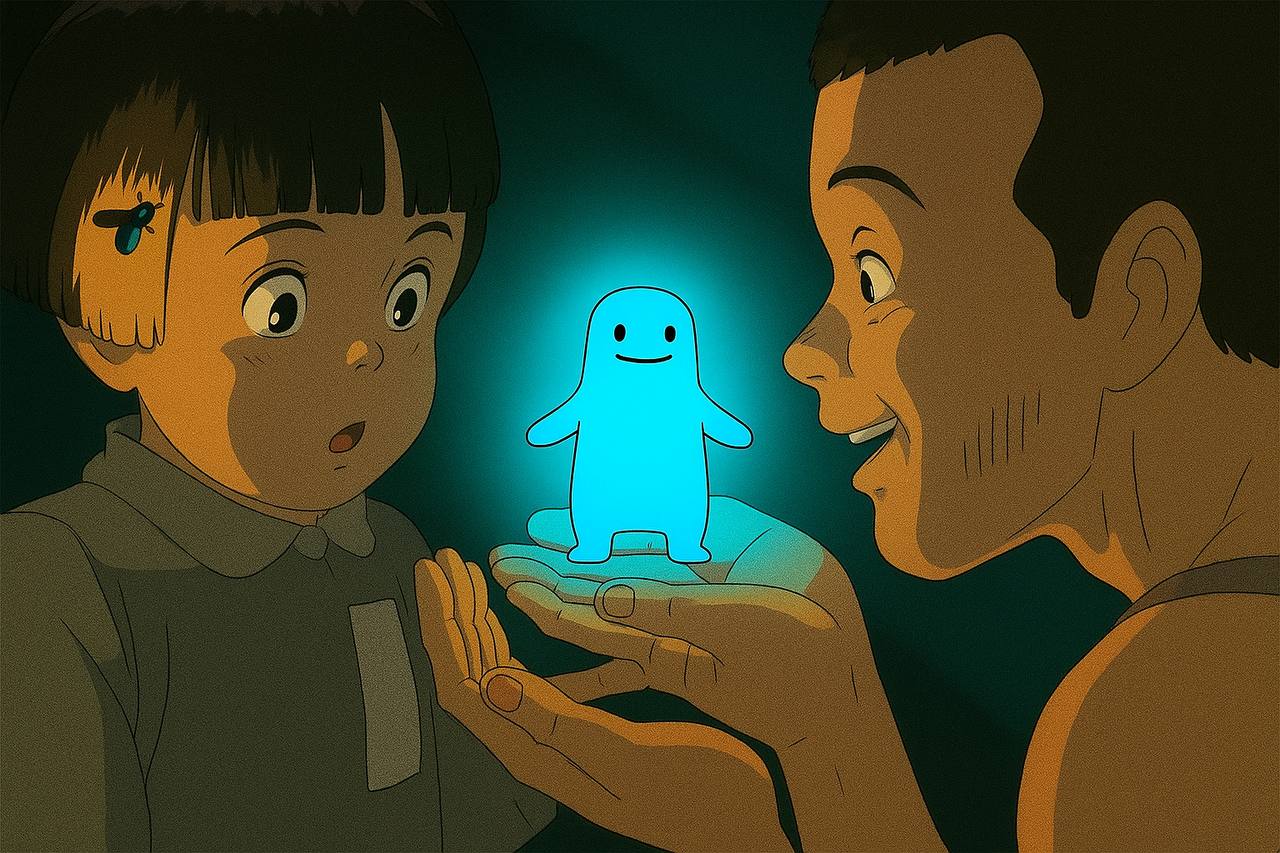 People discovering the magical BLOO ghost